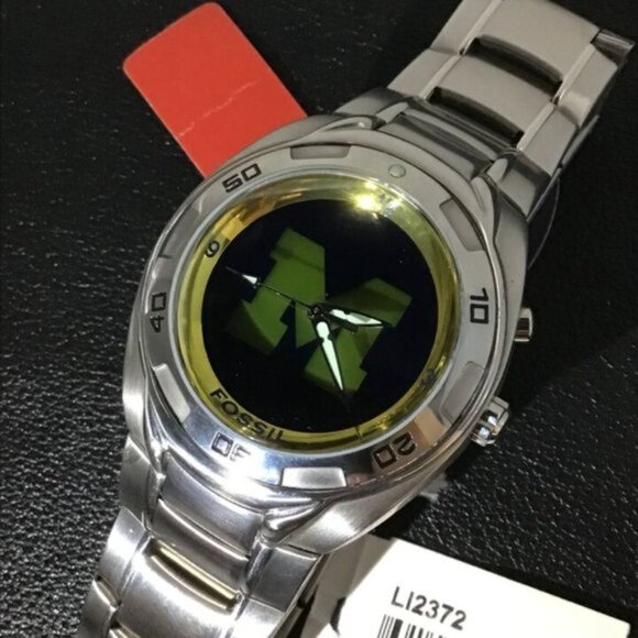 Michigan Wolverines NCAA Stainless-Steel Kaleido Watch by Fossil NEW (RARE) - Picture 3 of 9